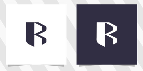 letter r logo design vector