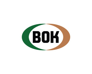 BOK logo design vector template. BOK