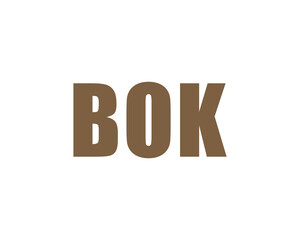 BOK logo design vector template. BOK