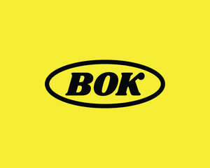 BOK logo design vector template. BOK