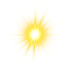 Realistic lens flare, Sun light rays effect. Glowing light effect