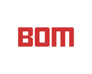 BOM logo design vector template. BOM