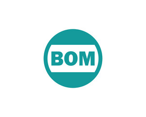 BOM logo design vector template. BOM