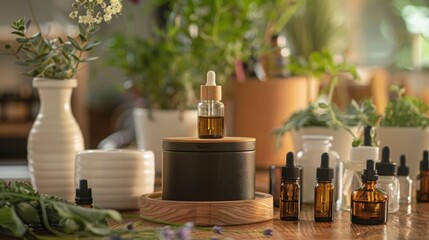 Chic home eco friendly perfume blending station with essential oils