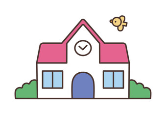 時計のある学校