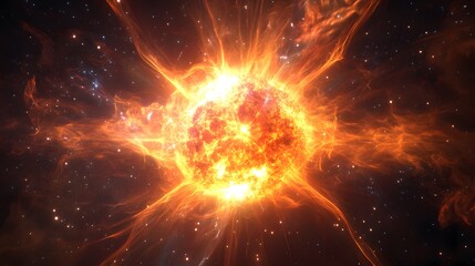 Obraz premium 16. The process of nuclear fusion inside a star
