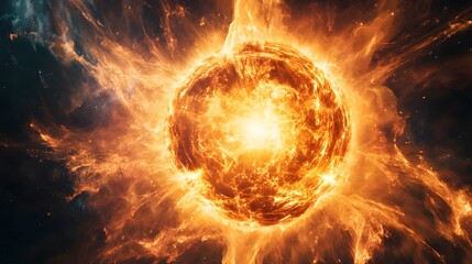 Obraz premium 16. The process of nuclear fusion inside a star