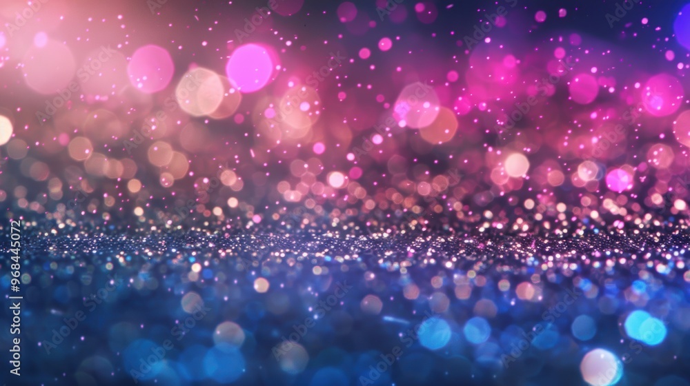 Poster a mesmerizing display of sparkling glitter creates an enchanting backdrop, blending vibrant colors i