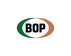 BOP logo design vector template. BOP
