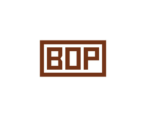 BOP logo design vector template. BOP