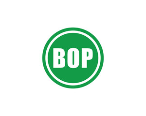 BOP logo design vector template. BOP