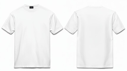 Blank White T Shirt Mockup   Front and Back View