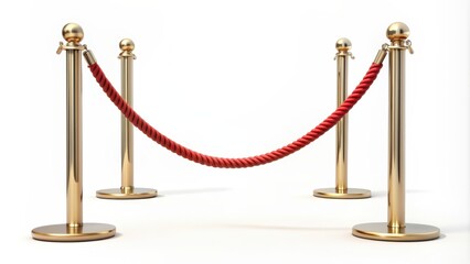 Isolated rope barrier for crowd control, isolated, rope, barrier, crowd control, event, security, boundary, separation