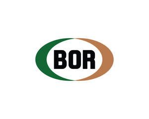 BOR logo design vector template. BOR