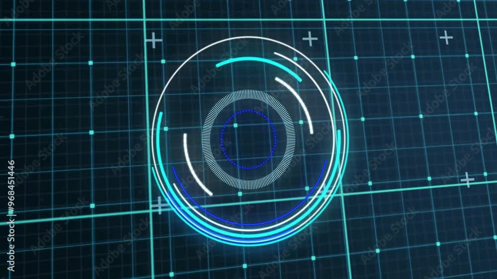 Poster animation of scope scanning and data processing over grid