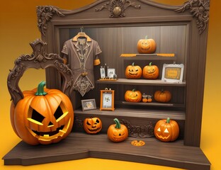 Obraz premium halloween pumpkin and pumpkins
