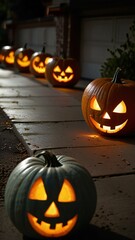 halloween jack o lantern with pumpkin