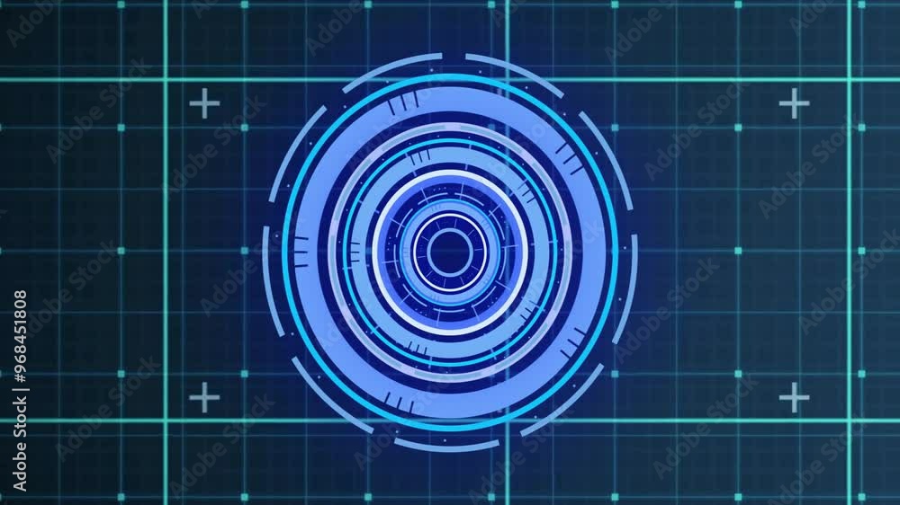 Poster animation of scope scanning and data processing over grid
