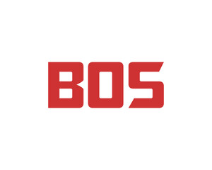 BOS logo design vector template. BOS