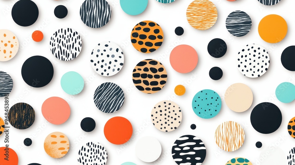 Poster abstract geometric pattern colorful circles background
