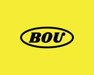 BOU logo design vector template. BOU