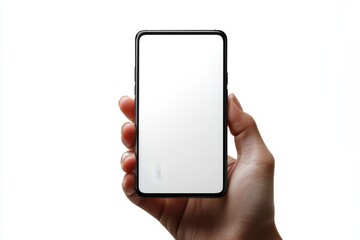 Hand Holding Smartphone Mockup Isolated created with Generative AI