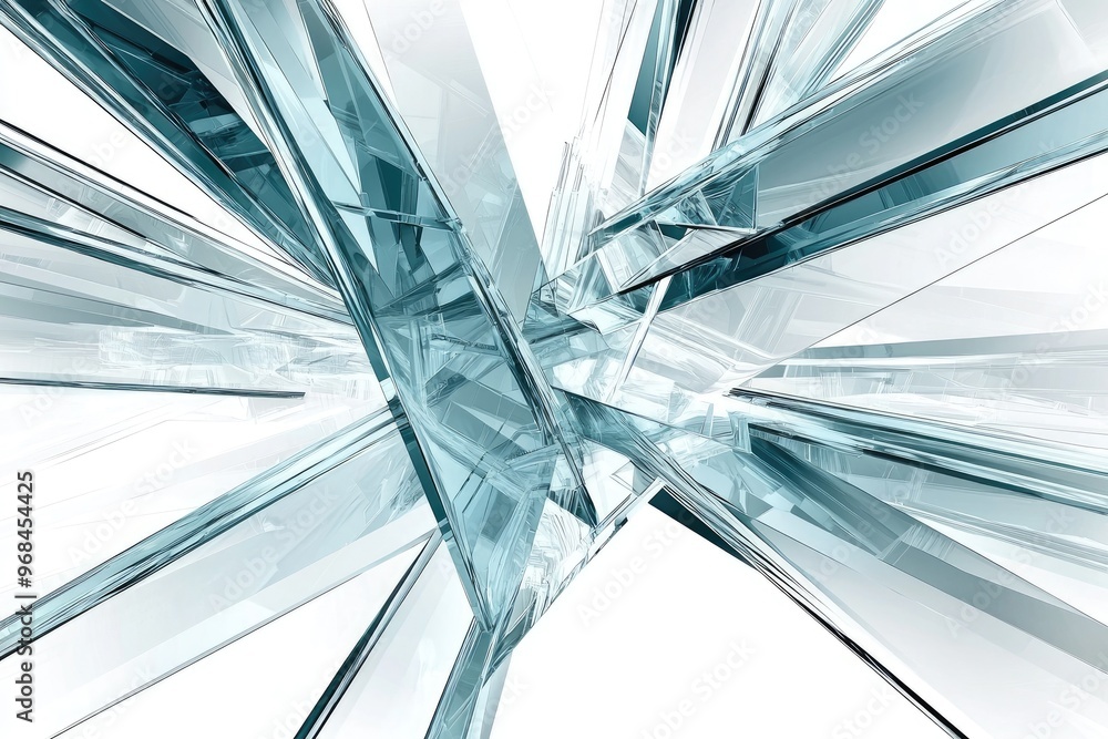 Poster abstract composition of shimmering glass shards creating an artistic and modern design with dynamic 