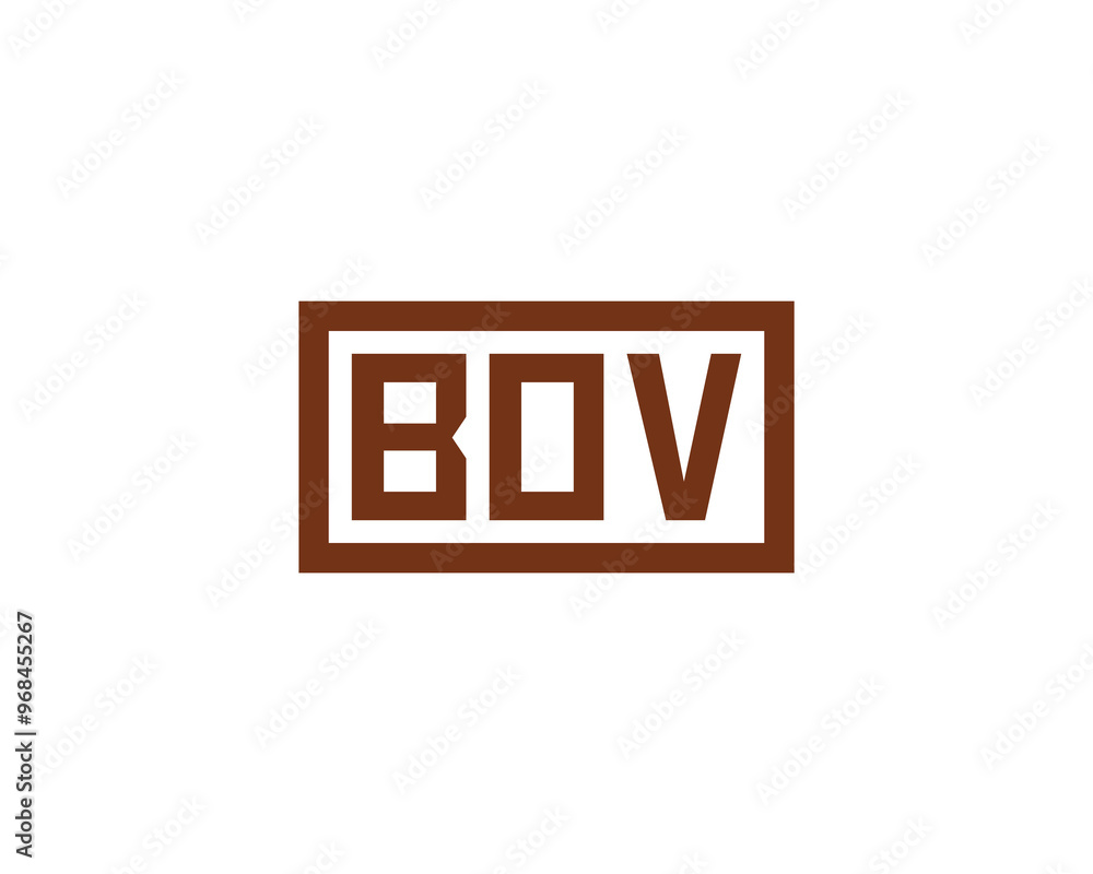 Poster BOV logo design vector template. BOV