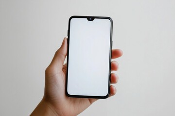 Hand Holding Smartphone Mockup Isolated created with Generative AI