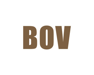BOV logo design vector template. BOV
