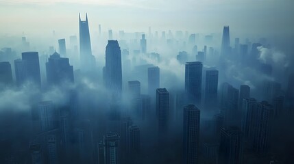 Cities surrounded by thick layers of greenhouse gases, struggling with air pollution and dangerous global warming
