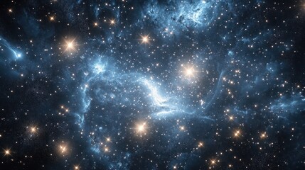 Fototapeta premium Cosmic Nebula: A Symphony of Stars and Gas