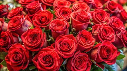 Obraz premium Beautiful red rose bouquets for Valentine's Day or special occasions, red roses, bouquet, flowers, romantic