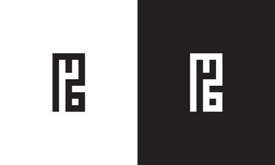 Obraz premium MG logo, monogram unique logo, black and white logo, premium elegant logo, letter MG Vector