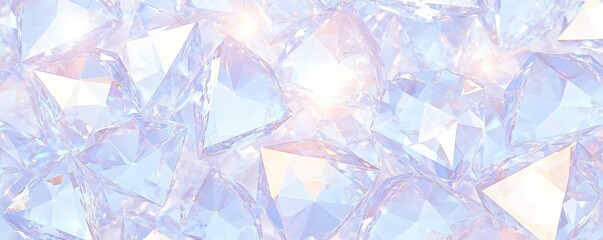 紫色のエッジを持つ抽象的な白と青のダイヤモンド