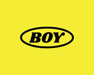 BOY logo design vector template. BOY
