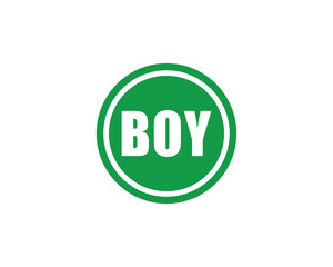 BOY logo design vector template. BOY