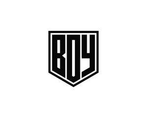 BOY logo design vector template. BOY