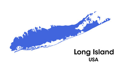 long island map in new york usa
