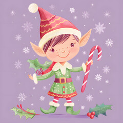 New Year's and Christmas festival cards in a 2D doodle illustrator style on pastel color backgrounds for graphic advertising.