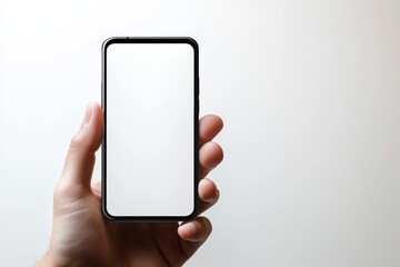 Hand Holding Smartphone Mockup Isolated created with Generative AI