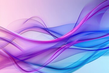 Vibrant Abstract Wave Design, a captivating blend of purple and blue hues, flowing seamlessly to create an engaging visual experience, perfect for digital art and design projects.
