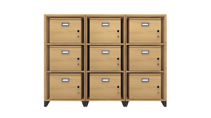 Filing cabinet on transparent background