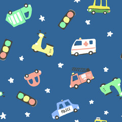 seamless pattern with cars