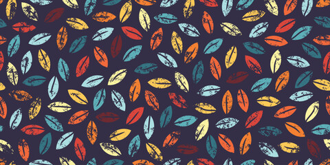 Autumn background of leaves, seamless pattern, vector design