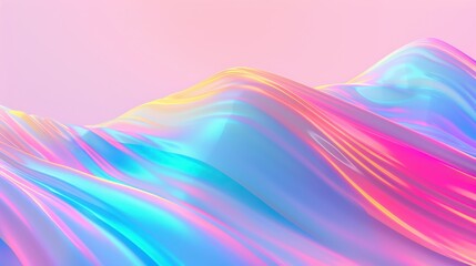 Obraz premium Vibrant Flowing Waves, an intricate display of colorful abstract patterns, featuring a smooth gradient texture that creates a dynamic visual experience.