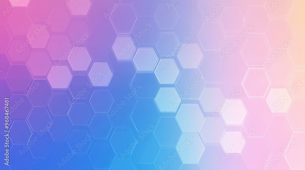 Poster vibrant abstract gradient background featuring hexagon textures, perfect for modern design projects 