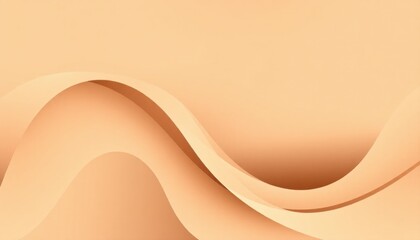 a piece of abstract graphic art with smooth, wavy lines in a combination of neutral and warm tones, emphasizing the interplay of shapes