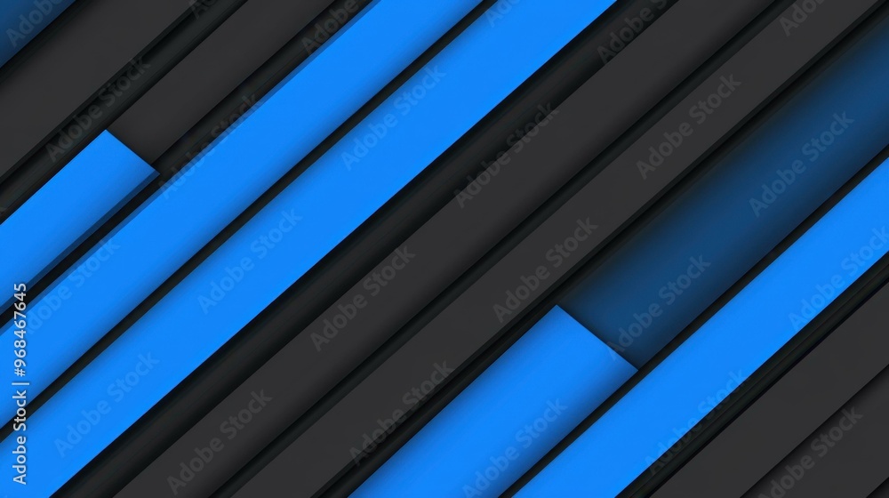 Poster a striking black and blue abstract background featuring dynamic diagonal lines, perfect for modern d