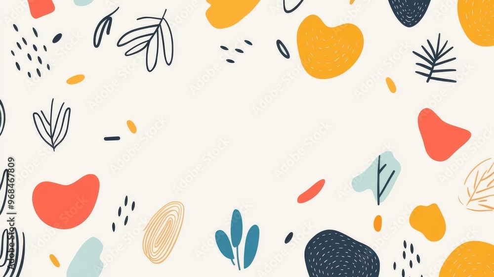 Poster bright and vibrant abstract pattern perfect for summer themes, adding a playful touch to any project